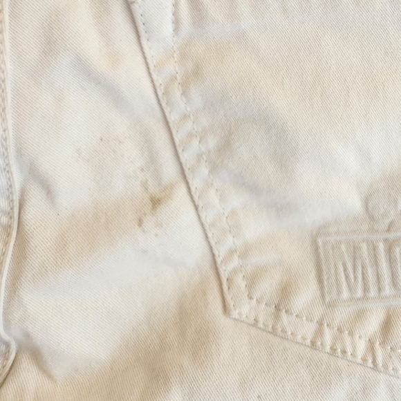 Mickey Mouse Mid-Rise Slightly Destressed Ankle-Lengt White Denim Empossed Jeans - Picture 8 of 9